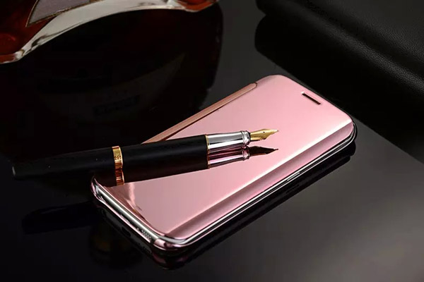 Rose mirror smart folio cover for Apple and Samsung phones