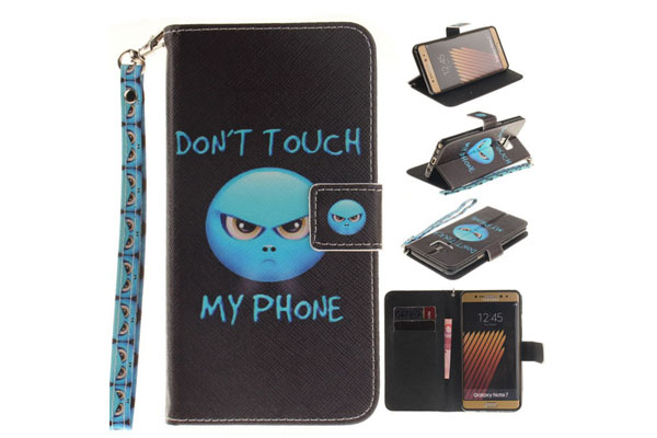 Cartoon printing leather cover for Samsung 