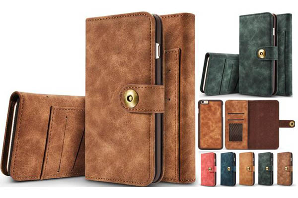 2 in 1 separable wallet leather case 