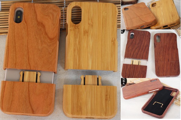 iPhone X 2 in 1 wooden case