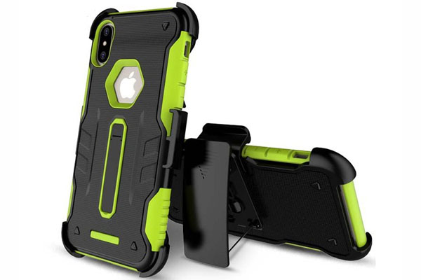 iPhone X kickstand belt clip case