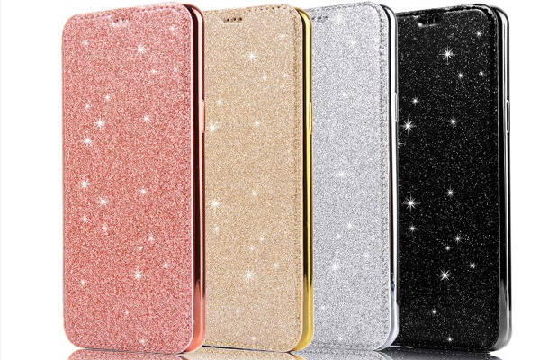 Samsung S9 Glitter Leather Cover
